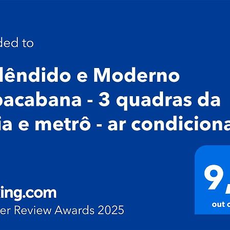 Esplendido E Moderno Copacabana - 3 Quadras Da Praia E Metro - Ar Condicionado ريو دي جانيرو المظهر الخارجي الصورة